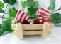 Preview: Lebkuchenwichtel sitzend mit Holzbank Preview: Lebkuchenwichtel sitzend mit Holzbank