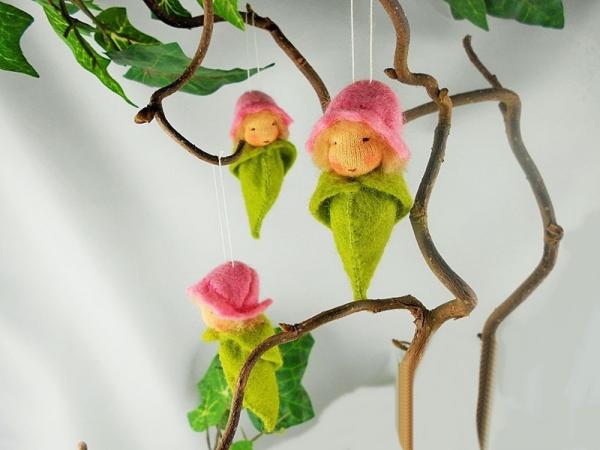 1 Frühlingsknospe, rosa zum Aufhängen Osterdeko 1 Frühlingsknospe, rosa zum Aufhängen Osterdeko