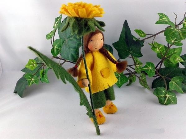 Löwenzahn Mädchen- Blumenkind Jahreszeitentisch Löwenzahn Mädchen- Blumenkind Jahreszeitentisch